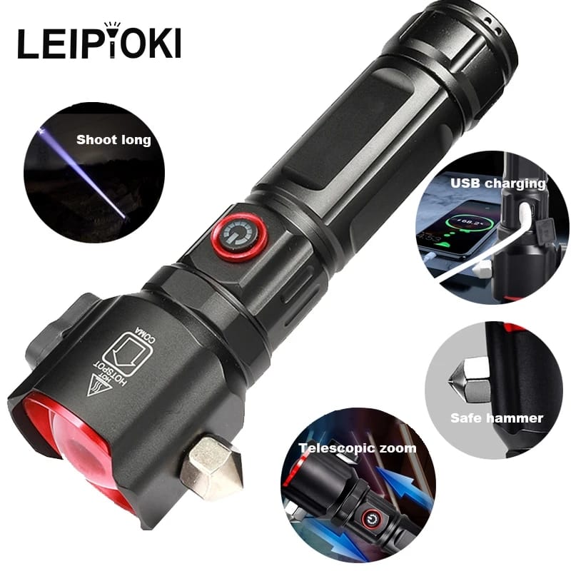 USB Rechargeable Waterproof Zoomable LED Flashlight Torch
