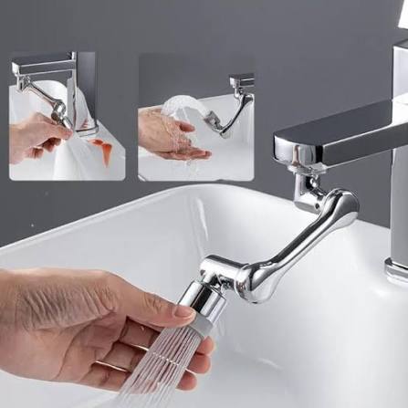 Rotating Faucet Extender Aerator 1080°+360° Universal Large Angle Robotic Arm Water Nozzle