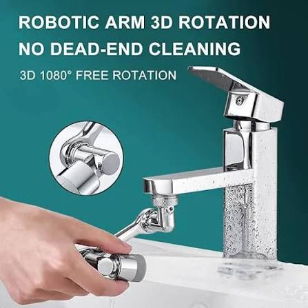 Rotating Faucet Extender Aerator 1080°+360° Universal Large Angle Robotic Arm Water Nozzle